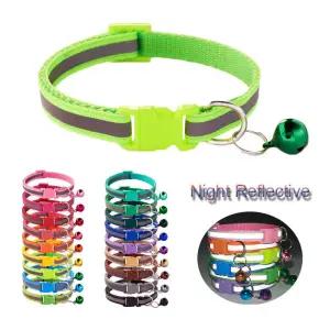 벨 분리형 애완 동물 작은 개 콜리어 체인 목걸이와 반사 고양이 안전 버클 Gatos Kitten Perro에 맞게