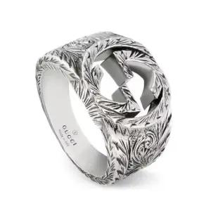 MUST IT_ 인터로킹 G 링 실버 반지 455302 J8400 0811