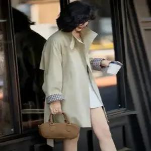 여친 하프 가을 캐주얼 코트 차이나 트렌치코트 체크 1PICK3