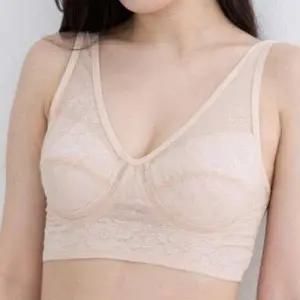 노와이어 브라탑 홑겹 빅사이즈 브라