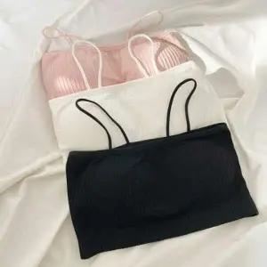 캡내장 골지 튜브 나시 브라탑 3종세트