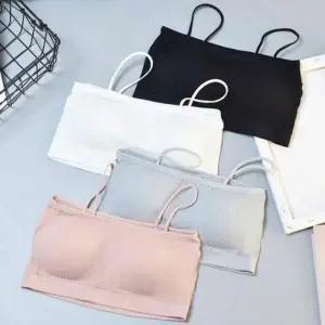 튜브탑 노와이어 캡내장 브라