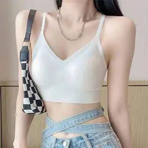 백리스 백 스트랩 브이넥 브라렛 노와이어 언더웨어 런닝형