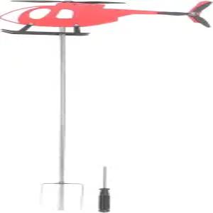 웨더 베인 야외 3D 비행기 헬리콥터 모양 견고한 레드 메탈 회전 풍향 표시기 파티오 가든 데코 11.4인치