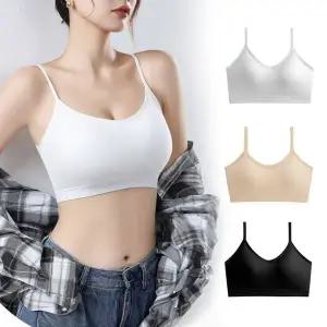 노와이어 브라탑 운동 필라테스 일체형패드 크롭 나시 브라