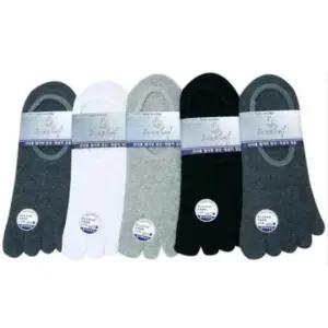 색랜덤 5켤레 국산 남성 발가락양말 남성용 남자 발가락 발목 양말 페이크 덧신