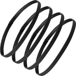 여성용 및 남성용 4피스 신축성 스포츠 헤드밴드 두꺼운 미끄럼 방지 헤어밴드