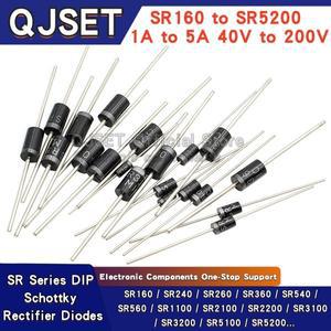 20개 SR160 SR240 SR1100 SR2200 숏키 배리어 다이오드 1A 2 3 5A 100V