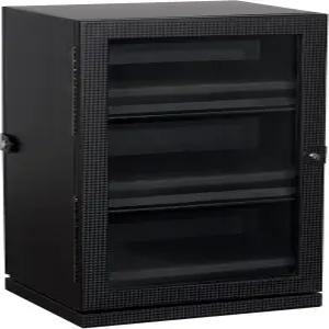 시계 및 안경 보관 케이스 3단 디스플레이 박스 4단 랙 유리 창문이 있는 360 회전 보석 정리함 브라운