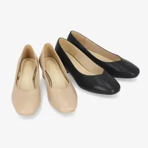 엘칸토 HC09 경량 쿠션UP 베이직 스퀘어 펌프스 (블랙/베이지) LCWD53U613-4