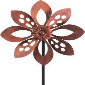 야외 정원 바람 스피너 금속 야드 장식 꽃잎 키네틱 조각 클래식 빈티지 48x10 인치