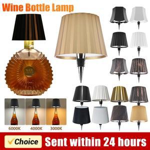와인 병 LED 무선 테이블 램프 무한 조도 조절 가능 USB 충전식 식탁 조명 음료 탑 터치 3 색