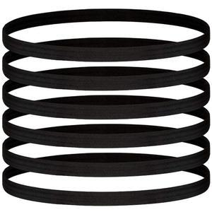 24피스 얇은 스포츠 탄력 헤어밴드 블랙 스키니 운동 남성용 주름 없는 부드러운 스웨트밴드 러닝 축구, 농구, 테니스, 요가, 스포츠, 논슬립