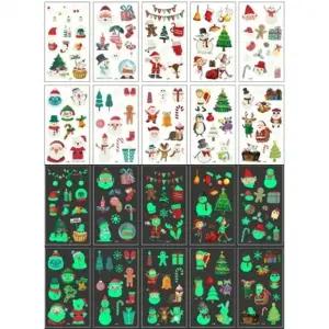크리스마스 야광 타투스티커 20종 산타 파티 이벤트