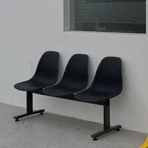 플라스틱 대기의자 3인용 실내 두꺼운 현관 좌석 등받이 대기실