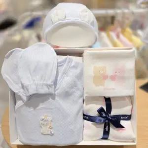 [압소바](의정부점)[출산/태교선물 2종] 케잉모달 배내슈트(손싸개,모자)+ 토곰자가드손수건(10SET)//A1...