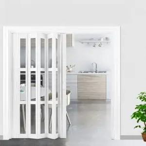 슬라이딩 도어 무타공 중문 투명 간이문 폴딩 베란다 주방 가벽용 접이식 파티션 미닫이문