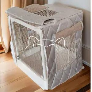 앵무새 새장 겨울 두꺼운 보온 암막 방한 덮개 커버