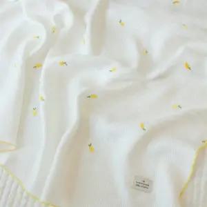 [롯데백화점]머쉬룸메이트 아이스쿨링 레몬 자수 인견블랭킷 신생아사이즈