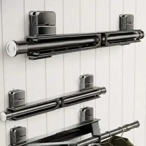 벽면 설치 빨래 건조대 공간 절약 빨판식 세탁물 실내 건조 용품