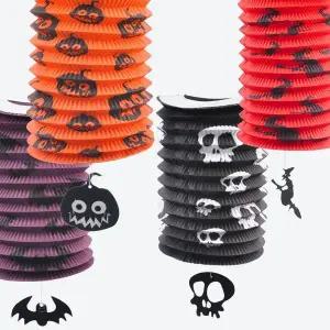할로윈원통형등(4종세트) 할로윈데이 종이등