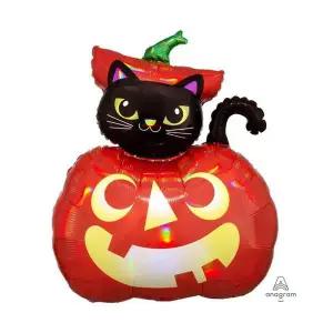 할로윈은박풍선(슈퍼쉐입이리데슨트캣앤펌프킨)