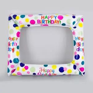 셀카 포토 박스 은박풍선 생일레인보우 기념일 파티