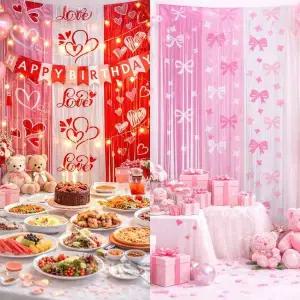 파티장식은박수술커튼