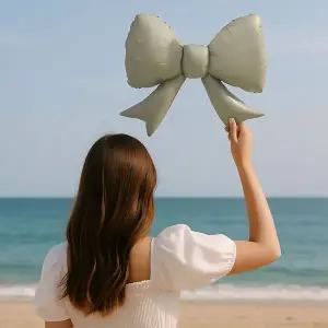 러블리리본은박풍선(중형/베이지)