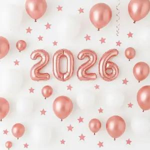 숫자은박풍선(소)로즈골드2026패키지