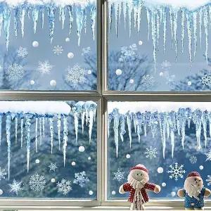 크리스마스윈도우스티커(고드름)