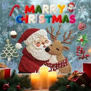 크리스마스윈도우스티커(입체산타)