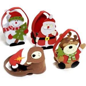 크리스마스 산타 펠트 선물가방(8개)