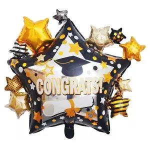 축하파티 은박풍선 졸업장식 별모양 호일 졸업호일풍선 GRAD CONGRATS