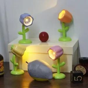 귀여운 미니 꽃봉오리 장식품 스탠드 조명 무드등