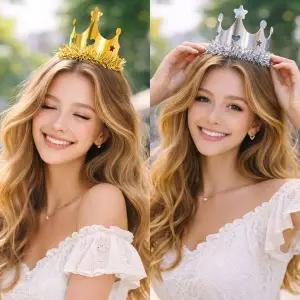 파티용 왕관 용 장식 헤어 악세서리 생일파티