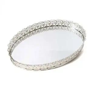 ( )백합 화장품 진열대 화장품 정리대 쟁반 실버 특대