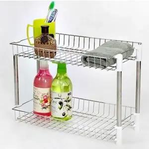 ( )욕실용품 정리대 스텐 사각선반 2단 EW004