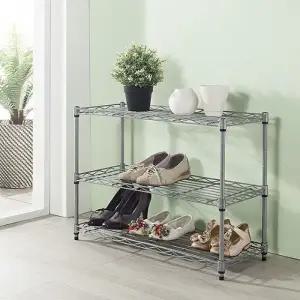 ( )메탈신발정리대 3단 좁은현관신발장 미니소형수납선반