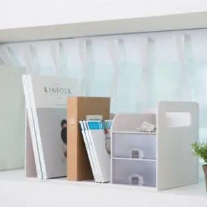 ( )민트 - 서랍책꽂이 2단 책꽂이 책상 정리함 미니 서랍 소품 필기구 수납