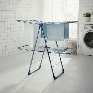 메탈블루 4단 대용량 빨래건조대 튼튼한 수건 이불 건조대 국내생산