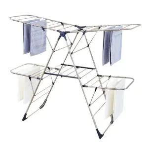 스탠드형 빨래건조대 아파트전용 4단 빨래거치대 빨래걸이대