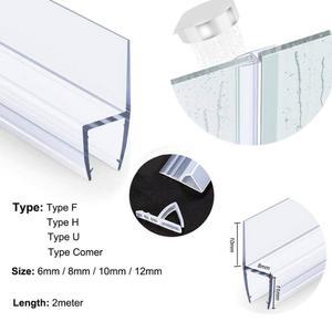 2M H/F/U 유형 샤워 도어 씰 목욕 스트립 또는 스크린 유리 간격 홈 개선