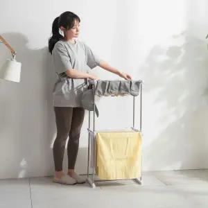 스테인레스 2단 미니 빨래건조대 소형 접이식 베란다 수건 속옷