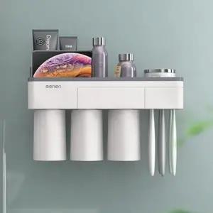 자석 만능 욕실 수납 홀더 선반 거꾸로 칫솔꽂이 정리대 2구 3구