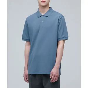 무신사스탠다드 쿨탠다드 피케 폴로 셔츠 블루 그레이 1715453