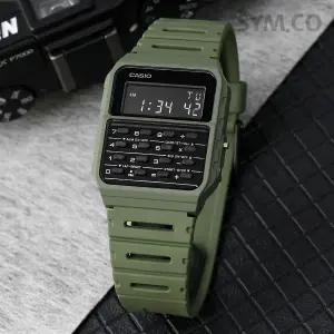 카시오 CA-53WF-3B 데이터 뱅크 레트로 디지털 계산기 남녀공용 우레탄 시계 d3