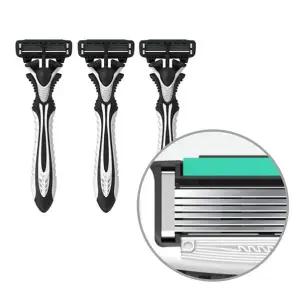 [하프클럽/오티마트]도루코 6중날 휴대용 면도기 3입 1P 논슬립 하드코팅