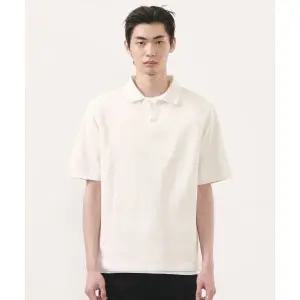 무신사스탠다드 슬릿 넥 피케 폴로 셔츠 크림 1715448