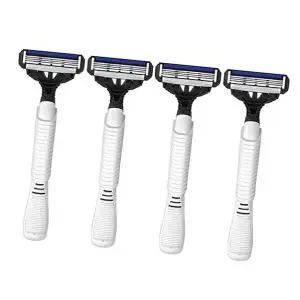 [하프클럽/오티마트]도루코 4중날 휴대용 면도기 4입 1P 논슬립 윤활밴드